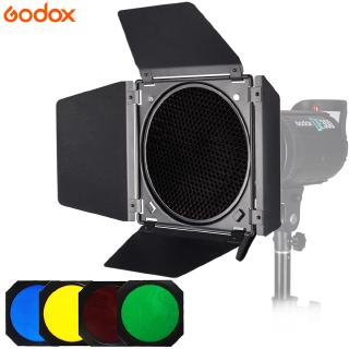 Lưới lọc màu sắc cho đèn flash godox bd-04 barn door+lỗ trợ sáng 4 màu