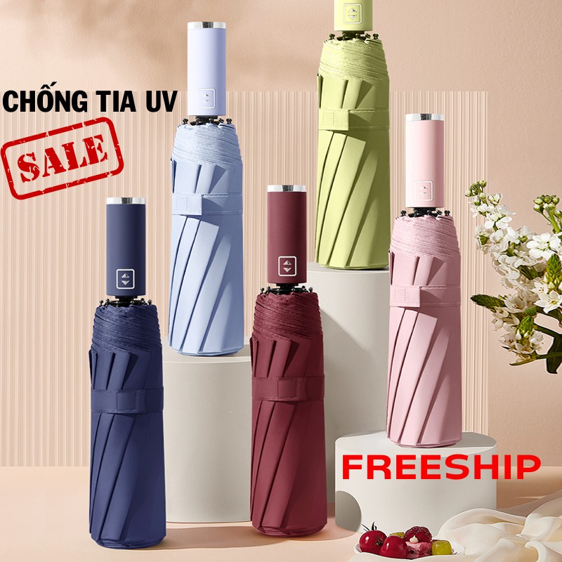 Ô Dù Che Nắng Mưa Cao Cấp 12 Nan Chống Tia UV Su..Home