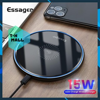 Đế sạc nhanh không dây ESSAGER 15W Qi sạc không dây dùng cho iP 13 12 11 Pro X XR XS Max 8 xiaomi HUAWEI Samsung