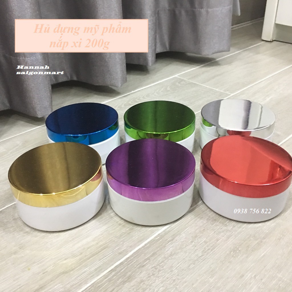 Hủ đựng mỹ phẩm nắp xi 200g - Hủ chiết mỹ phẩm 200g