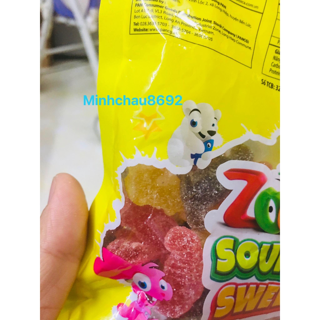 Kẹo dẻo chip chip Zoo vị trái cây gói 96 gram