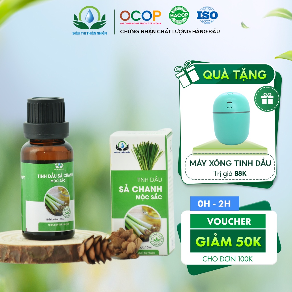 Tinh Dầu Sả Chanh Nguyên Chất Siêu Thị Thiên Nhiên 10Ml - 100Ml