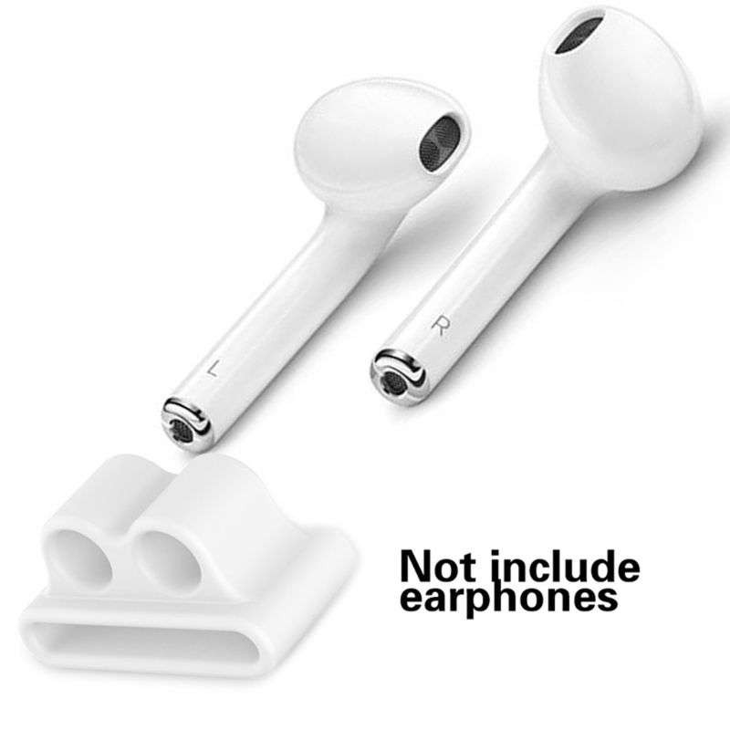 Bộ vỏ silicon bảo vệ hộp tai nghe + móc chìa khóa + 2 dây đeo chống thất lạc cho Apple Airpod