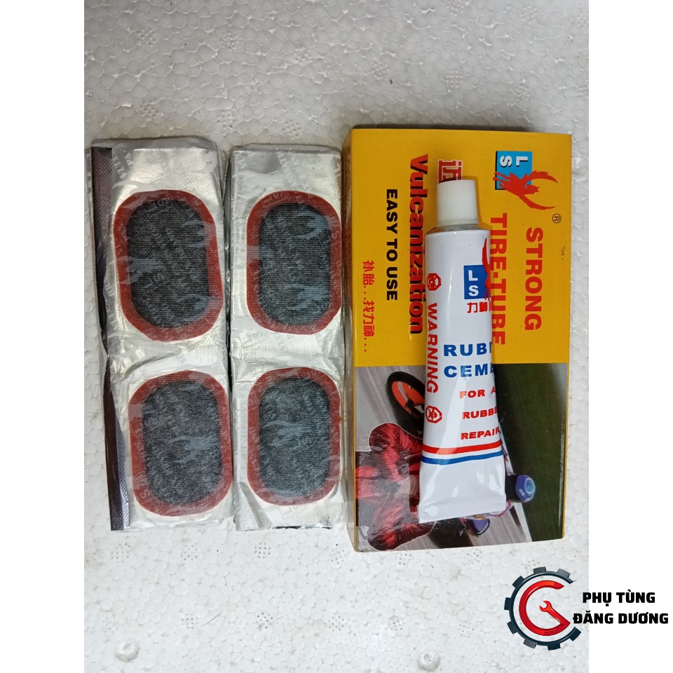 Hộp vá săm đa năng xe đạp/xe máy và tuýp keo