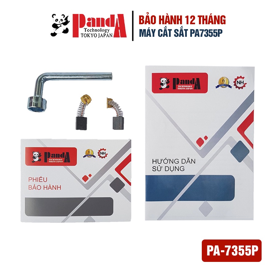 Máy cắt sắt 45 độ PANDA PA7355P công suất 2600W bàn cắt dày TẶNG kèm lưỡi