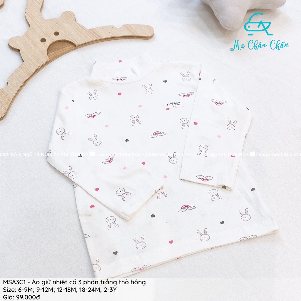 Áo giữ nhiệt cổ 3 phân Makoto thu đông mỏng cho bé trai bé gái Masa