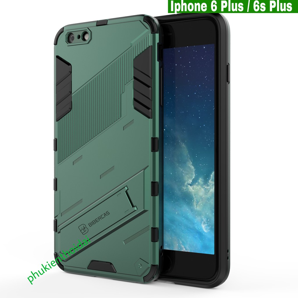 Iphone 6 Plus / 6s Plus / Iphone 11 / 14 Pro Ốp lưng chống sốc Iron Man Ver 2 cao cấp giá đỡ mặt lưng