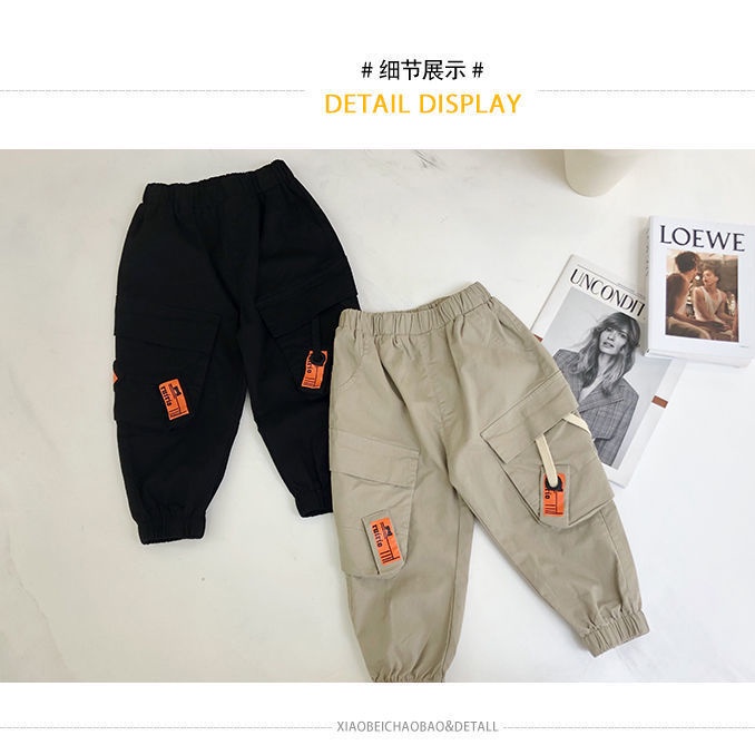Quần Jogger Có Túi Chất Liệu Cotton Mềm Thời Trang Cho Bé Trai