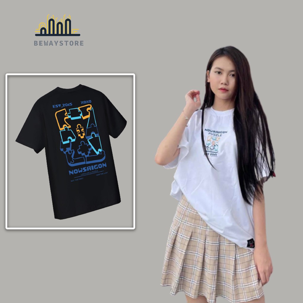 Áo thun LEVENTS ghép hình Form Rộng Tay lỡ