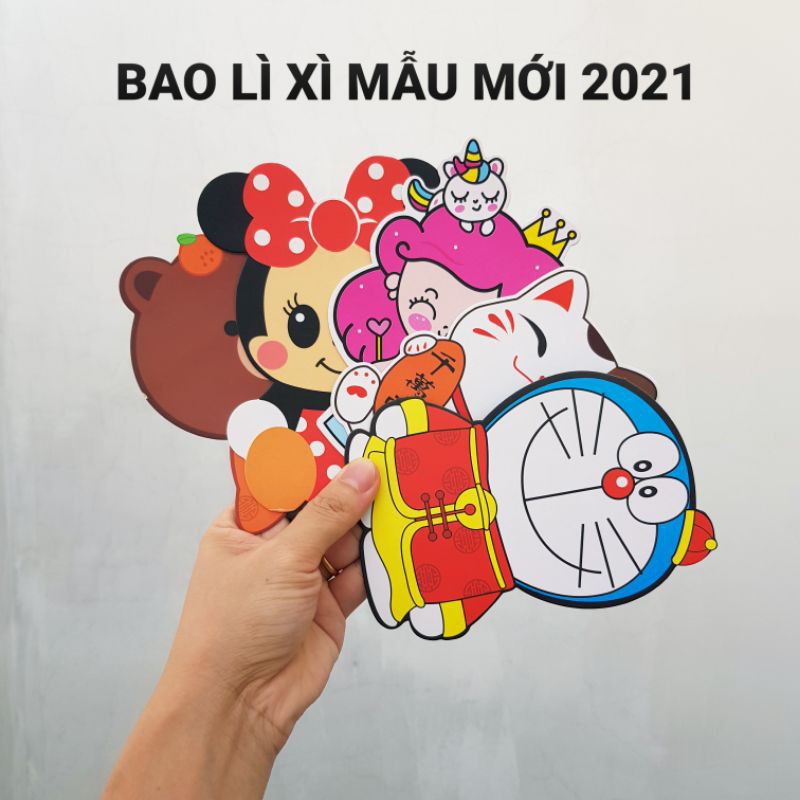 Set 50 bao Lì Xì Hoạt Hình Mẫu mới nhất 2021