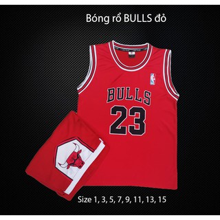 Quần áo bóng rổ trẻ em Bull đỏ