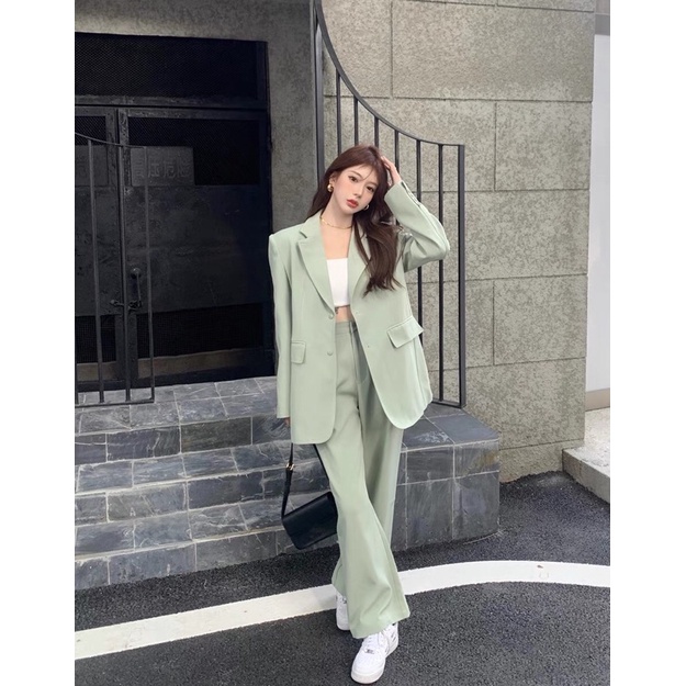 TKLIHN Set bộ VEST áo khoác BLAZER dài tay Ulzzang thanh lịch hot FASHIONITA 2021