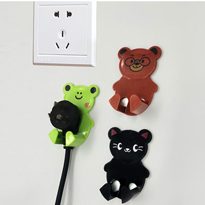 Móc Dán Tường Hình Thú Giữ Dây Điện, Kẹp Nẹp Phích Cắm Treo Đa Năng Sạc Điện Thoại