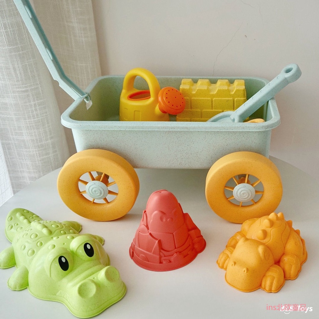 Đồ Chơi Xe Đẩy Bằng Lúa Mạch Thân Thiện Với Môi Trường Phong Cách Bắc Âu