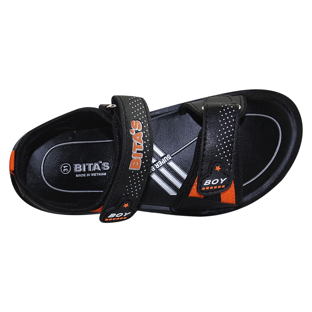 Sandal đế bằng bé trai Bita's SEN.58 (Đen + Navy + Xám)