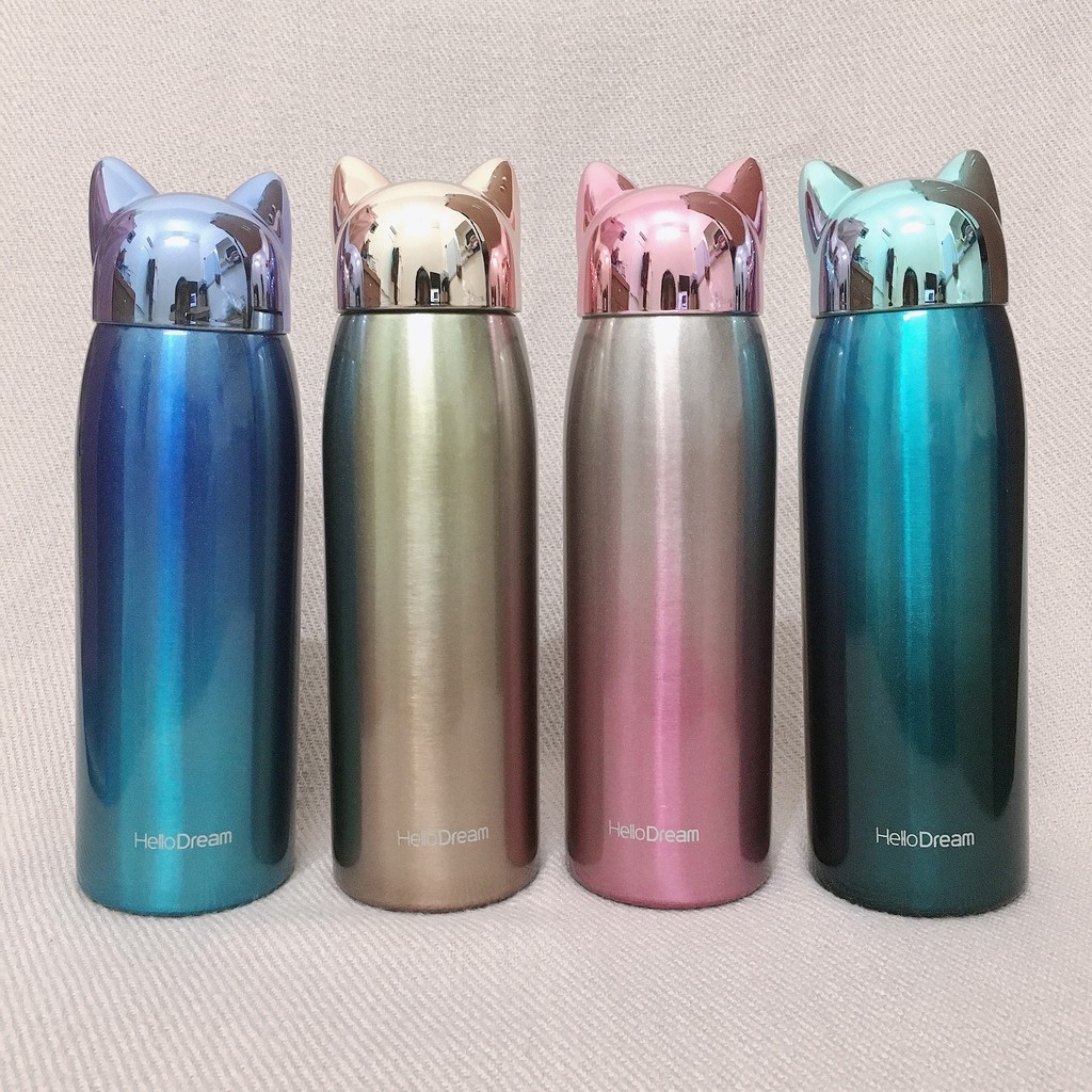 BÌNH GIỮ NHIỆT HELLO DREAM FOX ĐÁNG YÊU 300ML CHẤT LIỆU INOX304 CAO CẤP NẮP TRÁNG GƯƠNG- NHIỀU MÀU SẮC CỐC GIỮ NHIỆT