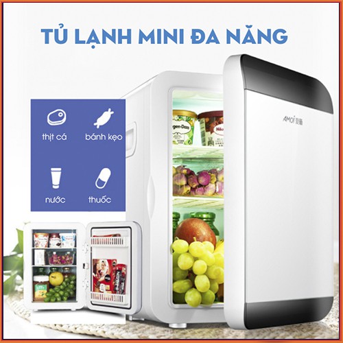 Tủ lạnh mini 20L cao cấp sử dụng được điện áp 220V (gia đình) + 12V (ô tô)