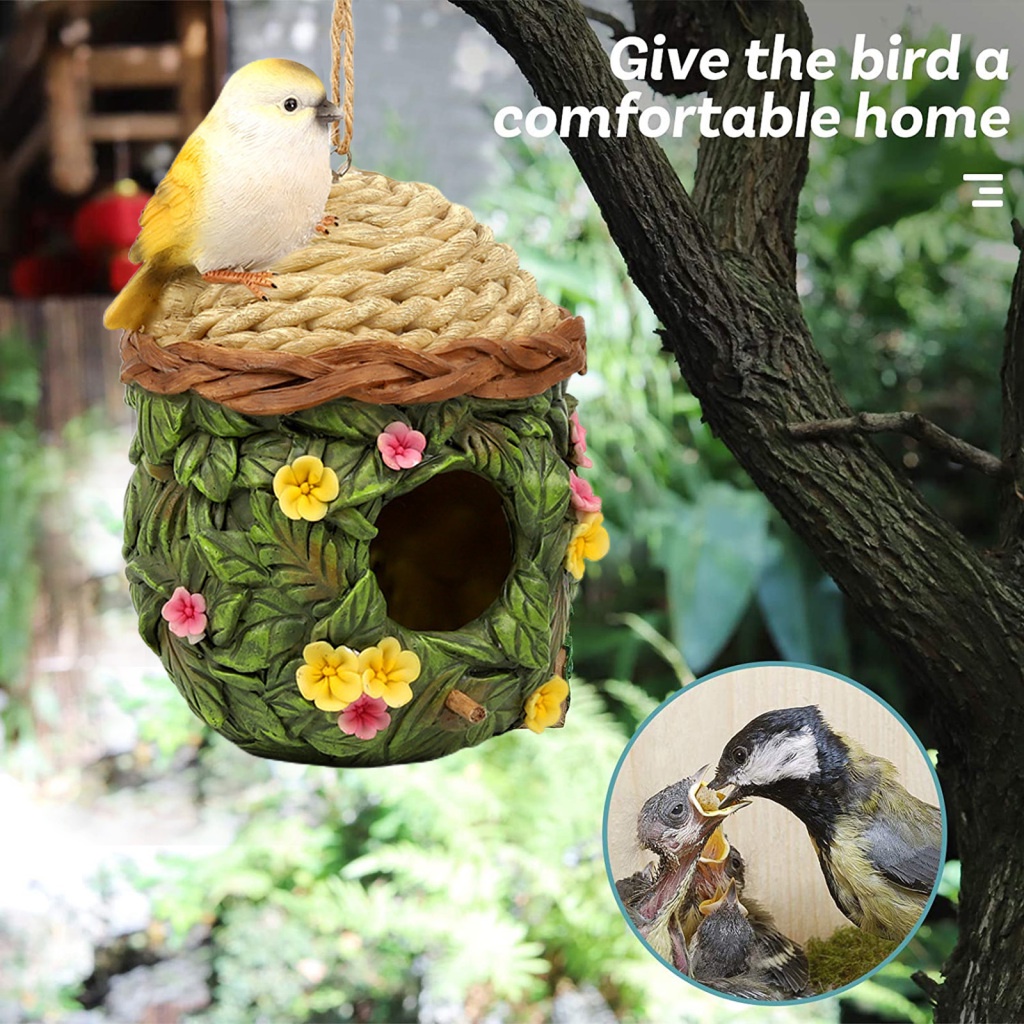 Mô hình ngôi nhà chim treo tường trang trí mới