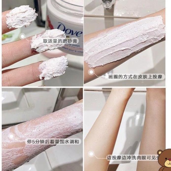 [HÀNG HOT] Tẩy da chết body DOVE giúp da mịn màng chiết xuất từ thiên nhiên hũ 50g