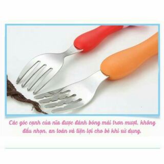 Bộ thìa dĩa inox heo peppa cho bé