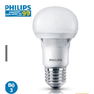 Bóng đèn philips led ecobright 5w 6500k e27 a60 - ánh sáng trắng