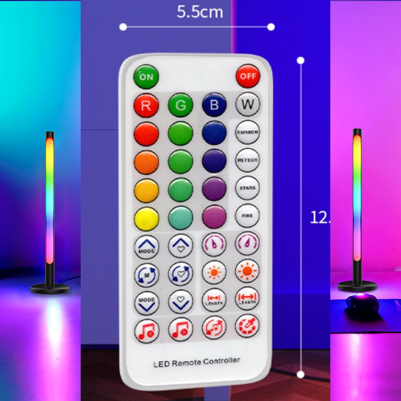 Hai thanh đèn LED RGB Nháy theo nhạc - Điều khiển bằng Smartphone và Remote