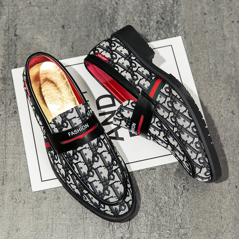 Giày vải da thời trang thanh lịch sang trọng cho nam