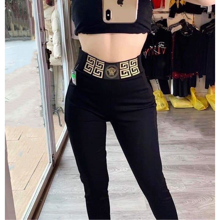 Quần Legging Cạp Cao Tôn Dáng Vạt Chéo