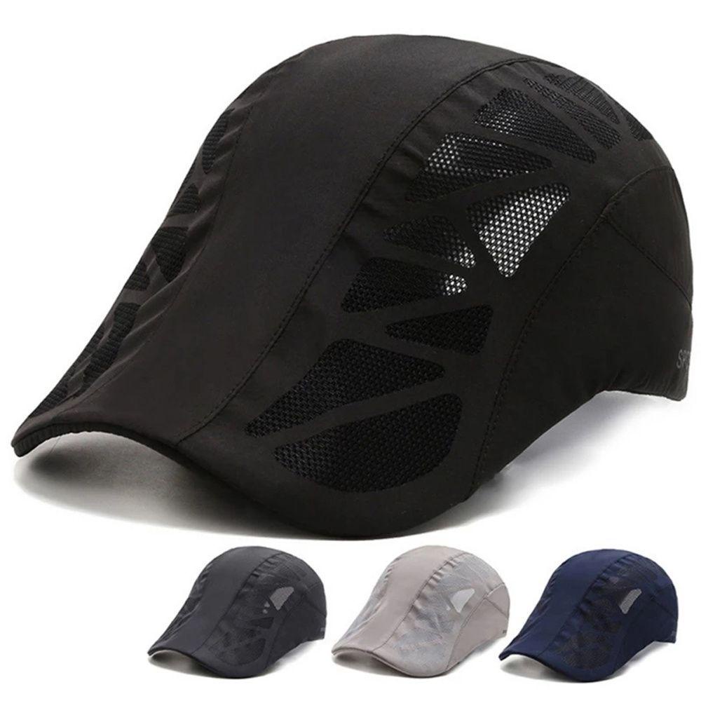 CLEOES Mũ Beret Thể Thao Phối Lưới Thoáng Khí Phong Cách Vintage Cho Nam