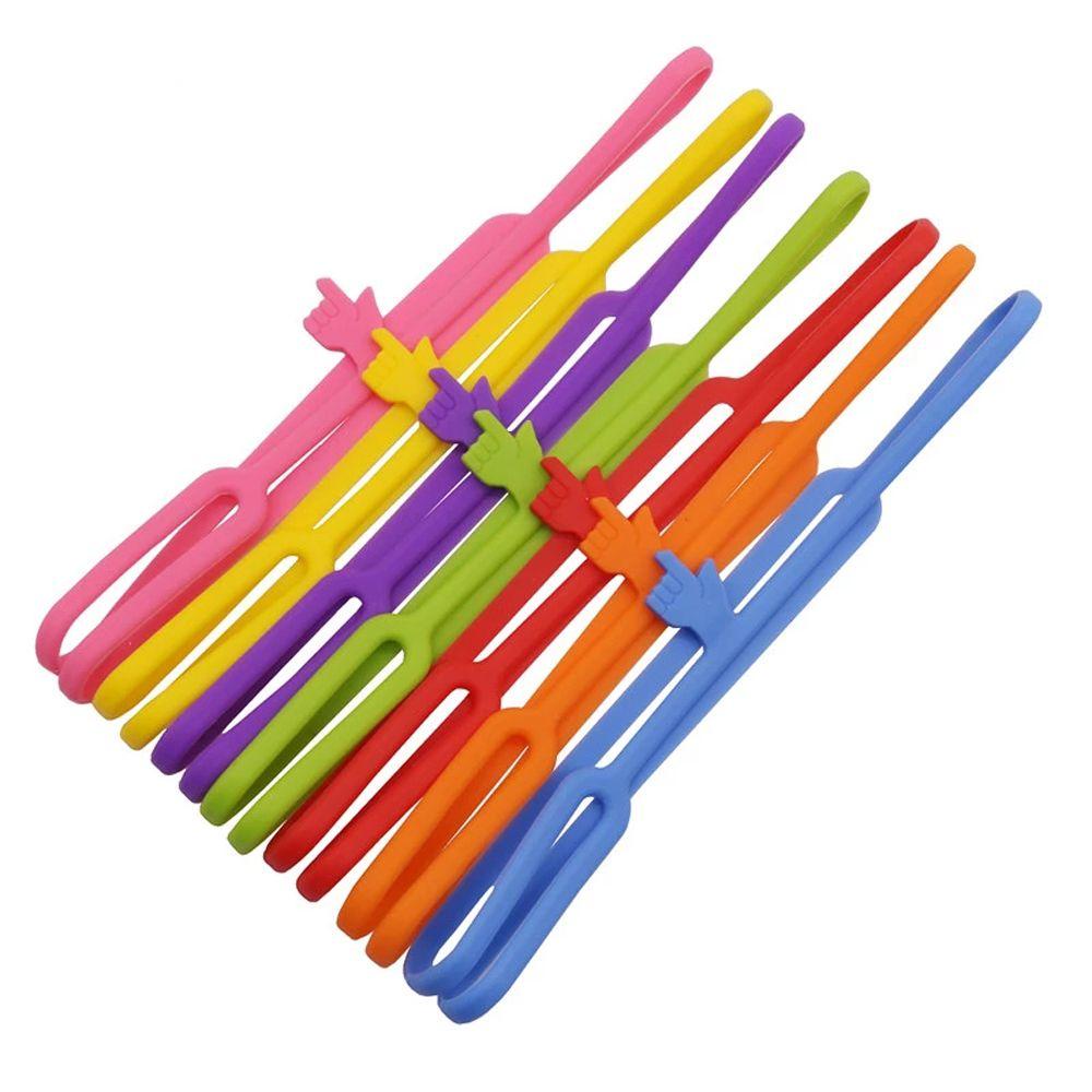 Kẹp Đánh Dấu Trang Sách Bằng Silicone Co Giãn Hình Ngón Tay