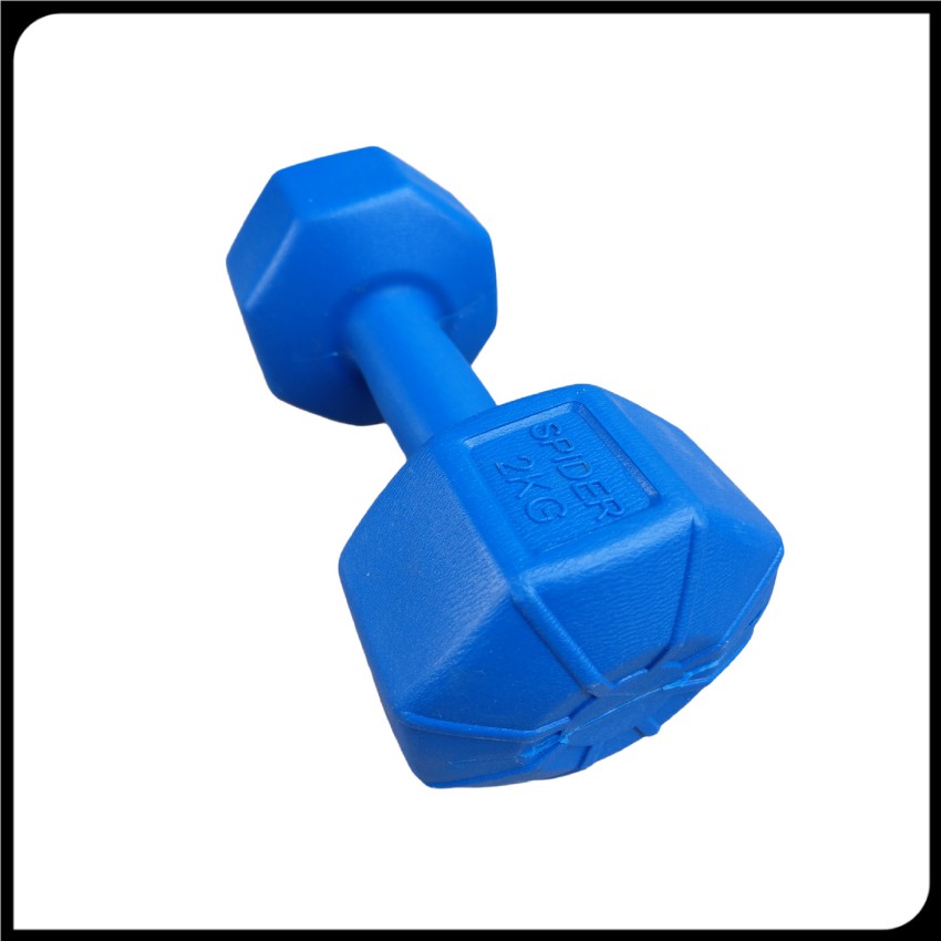 Tạ tay nhựa 2Kg Bộ gồm 2 cái bát giác màu xanh