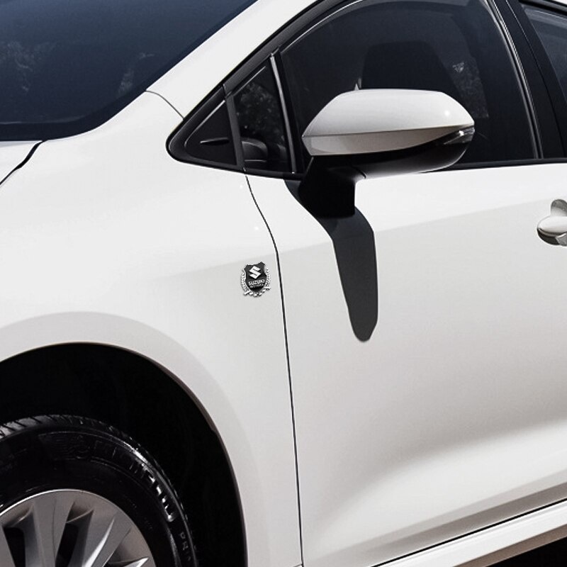 Set 2 Miếng Dán 3D Bằng Kim Loại Trang Trí Cho Xe Suzuki ERTIGA Swift XL7 SX4 jimy vitara jimy