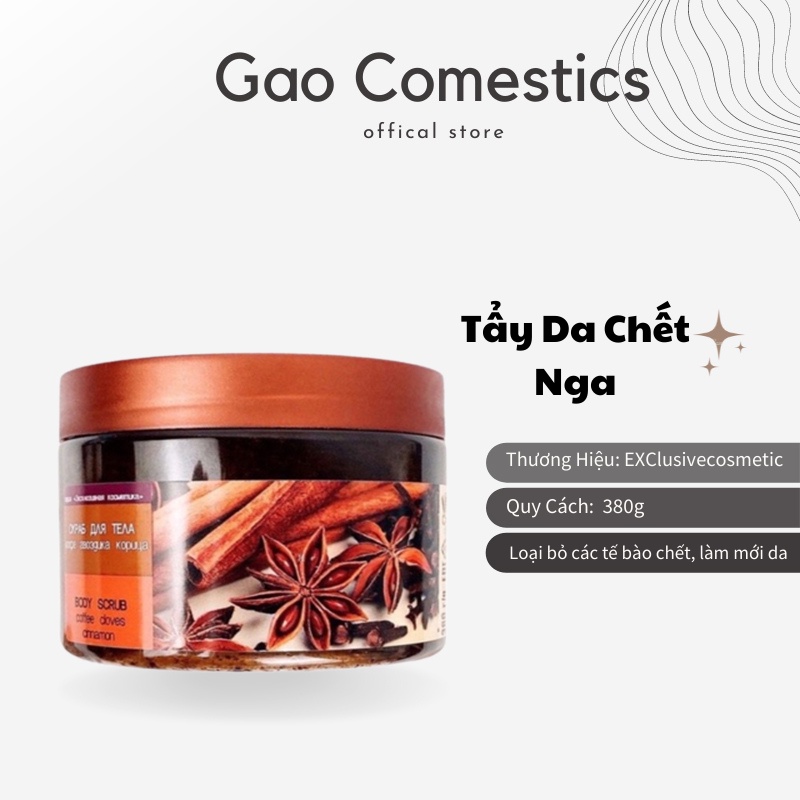 Tẩy da chết body Quế hồi Nga [CHÍNH HÃNG 100%] Hiệu quả ngay từ lần sử dụng đầu tiên - MẪU MỚI THAY