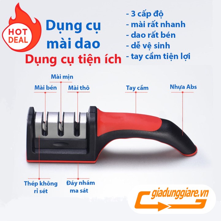 Dụng cụ mài dao kéo 3 khe  tay cầm tiện lợi mài dao sắc bén nhanh và hiệu quả - giadunggiare.vn