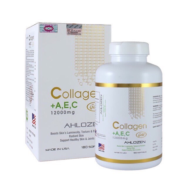 Collagen AEC 12000mg Ahlozen Gold 180 viên 4.9 date mới