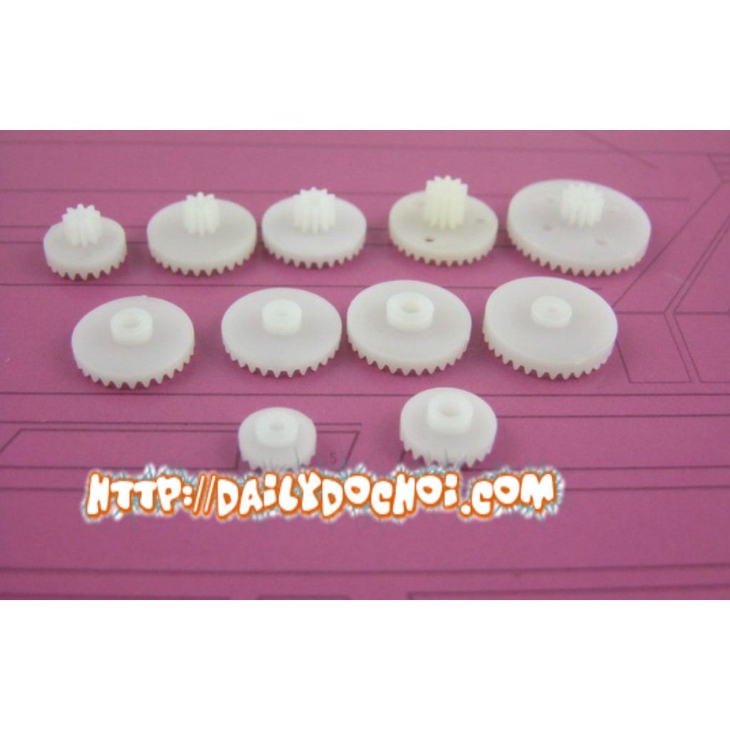 Bộ bánh răng 11 loại bánh răng nhựa dùng để chế tạo ô tô mô hình,hàng chuẩn chất lượng tốt ,mới 100%