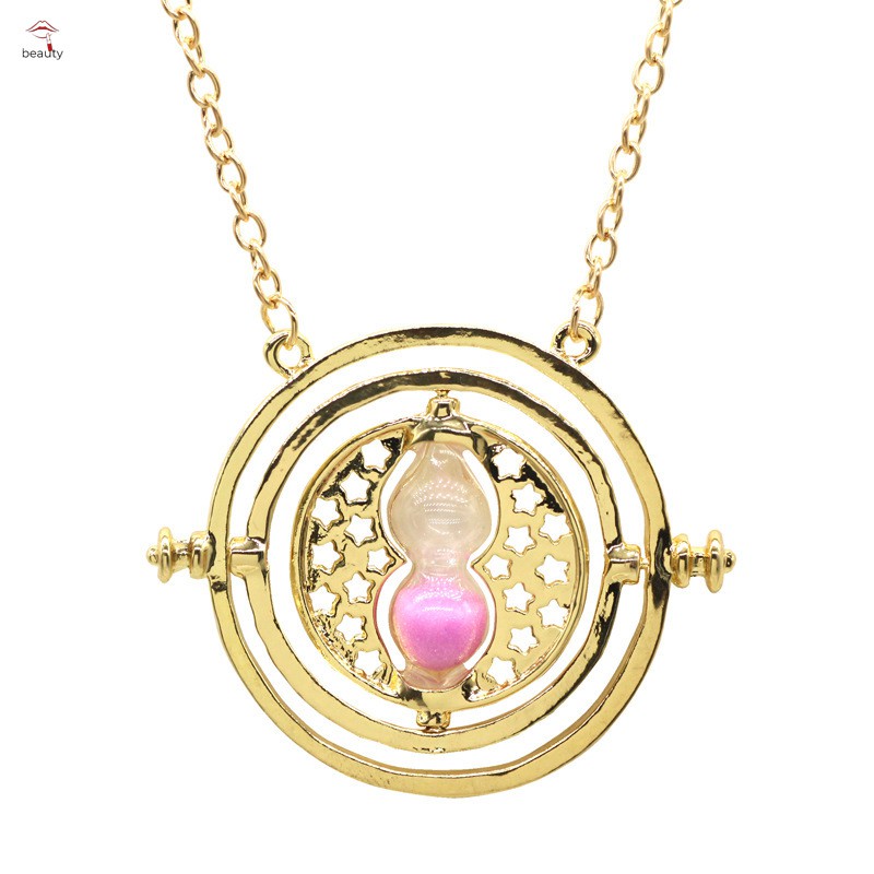 ☞Phụ kiện☜ 360 Degree Rotatable Necklace Harry Potter Time Converter Hourglass Necklace for Woman Gift