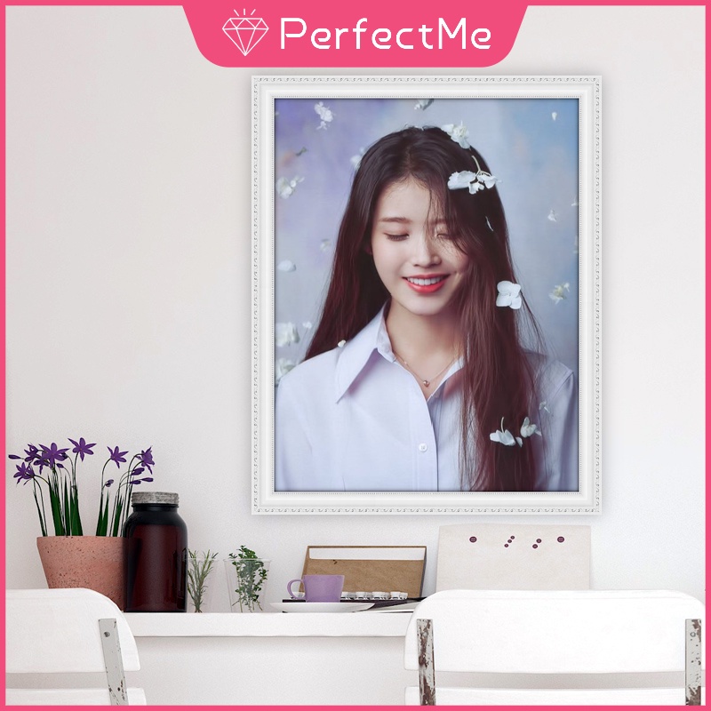 Bộ tranh đính đá 5D họa tiết nữ thần IU độc đáo kích thước 30x40cm