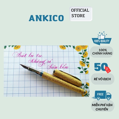 Bút máy 005 Ouguwen ngòi lá tre- bút luyện chữ nét thanh nét đậm màu kim tuyến ANKICO