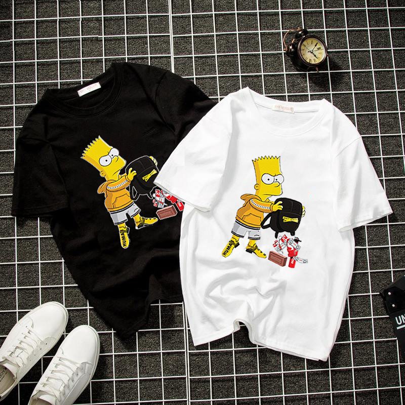 Áo thun unisex nhân vật họa tiết cá tính form rộng vải dày mịn 2019T1258