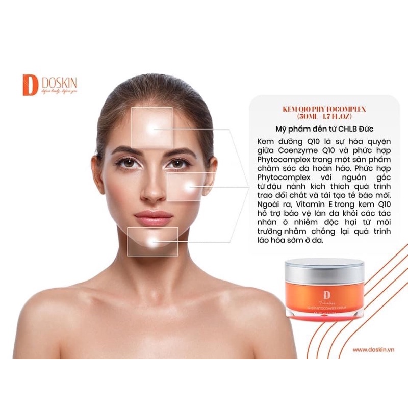 (Tặng 8 Mặt Nạ Kèm Theo)Lỗ Chân Lông To Hay Làn Da Lão Hoá Đã Có Q10 Doskin Dưỡng Da Toàn Diện | BigBuy360 - bigbuy360.vn