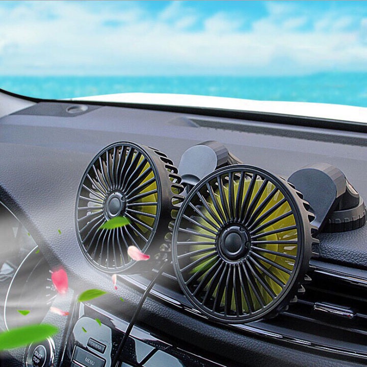 Quạt mini xoay 360 tiện ích trên ô tô, xe hơi, bàn làm việc cắm vào cổng usb máy tính, cục sạc, sạc dự phòng