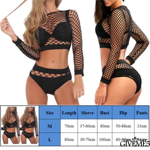 Áo lướI lửng tay dài + quần lót gợi cảm cho nữ