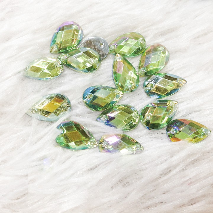5 Hạt đá acrylic 3d kết áo đính trang phục hình giọt nước đủ màu size 1.3cm