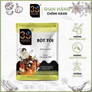 Bột tỏi nguyên chất 3s foods garlic powder gói 10gr gia vị ướp xào khử mùi tanh cho thực phẩm tăng hương vị cho món ăn