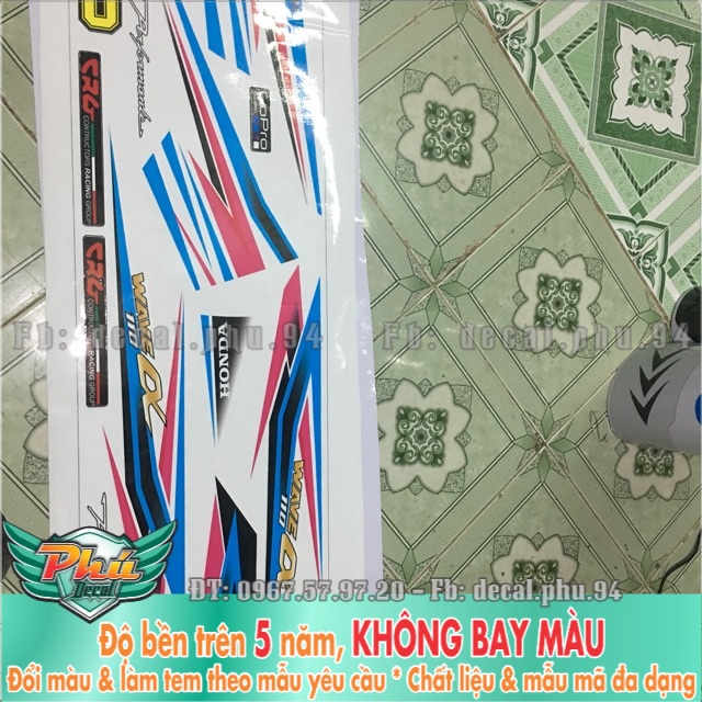 Tem rời Wave Alpha trắng hồng -1