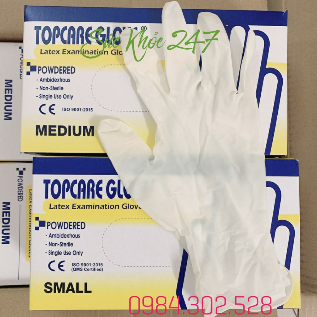 Găng Tay Y Tế Topcare Glove ⚡FOLLOW Shop Giảm [5%]⚡ Găng Tay Y Tế  Topcare Glove Hộp 50 Đôi