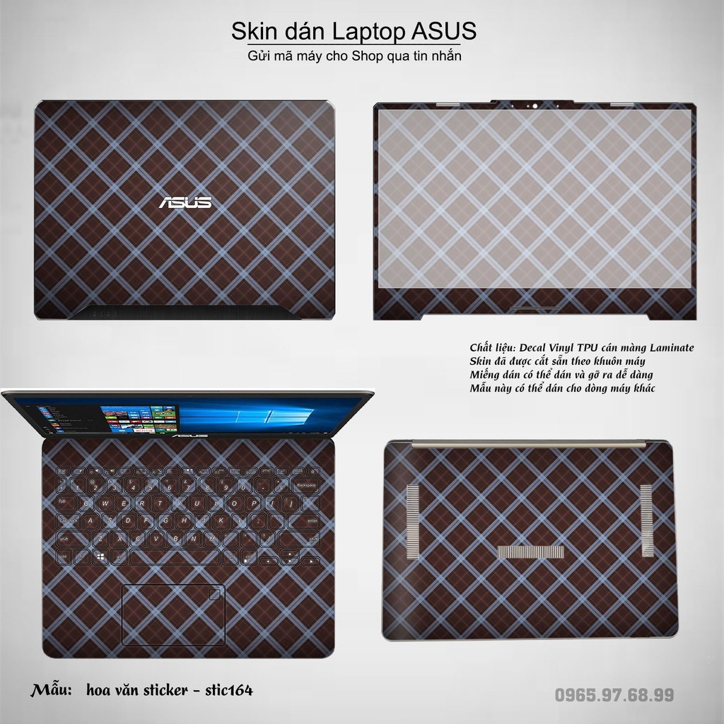 Skin dán Laptop Asus in hình Hoa văn sticker _nhiều mẫu 27 (inbox mã máy cho Shop)