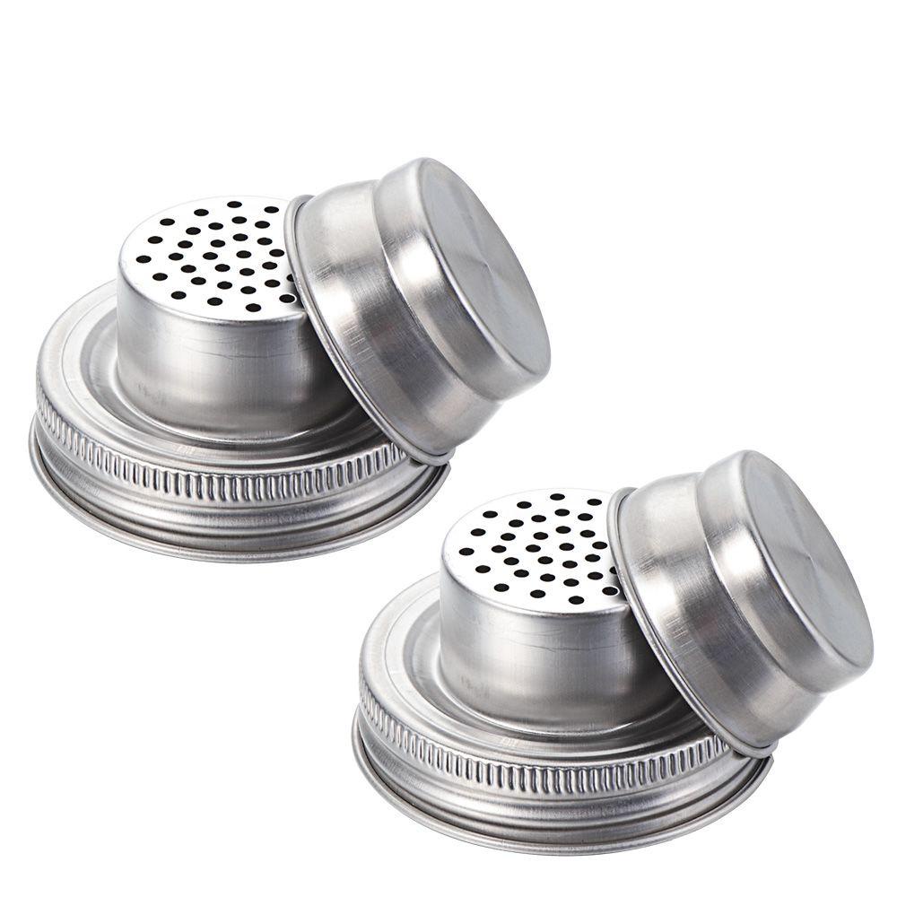 JANE Dụng Cụ Rây Bột Bằng Thép Không Gỉ Có Nắp Đậy Bình Lắc Pha Chế Cocktail