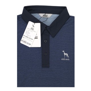 Áo Thun Nam Có Cổ Màu Xanh Navy Kẻ Xước Ngang